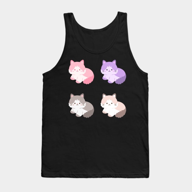 Cute Cats Pack Tank Top by EmikoNamika